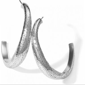 Brighton Bilbao large silver hoop earrings